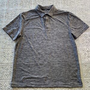 Classic Gray Polo Shirt for Men Large
